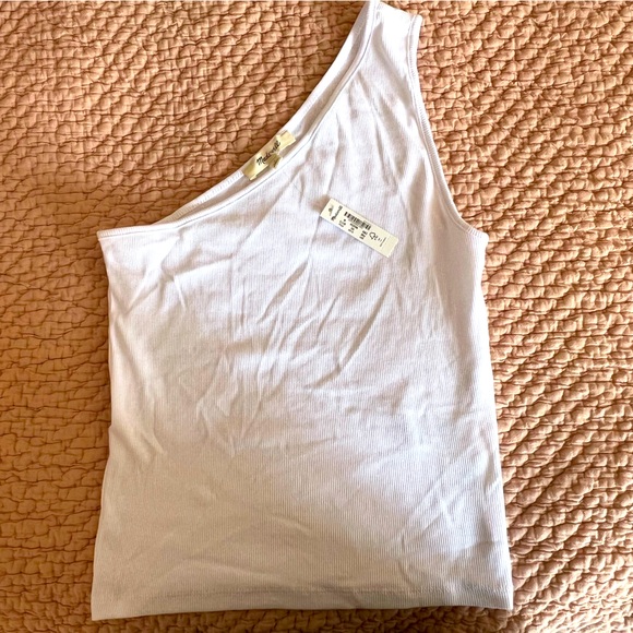 Madewell Tops - NWT | Madewell Supima® Rib One-Shoulder Tank | White